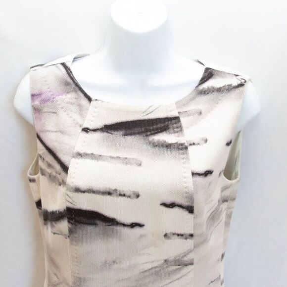 Vgt Max Mara Made in Italy Sleeveless Graphic Print Woven Fabric Midi Dress Sz M - Picture 13 of 13